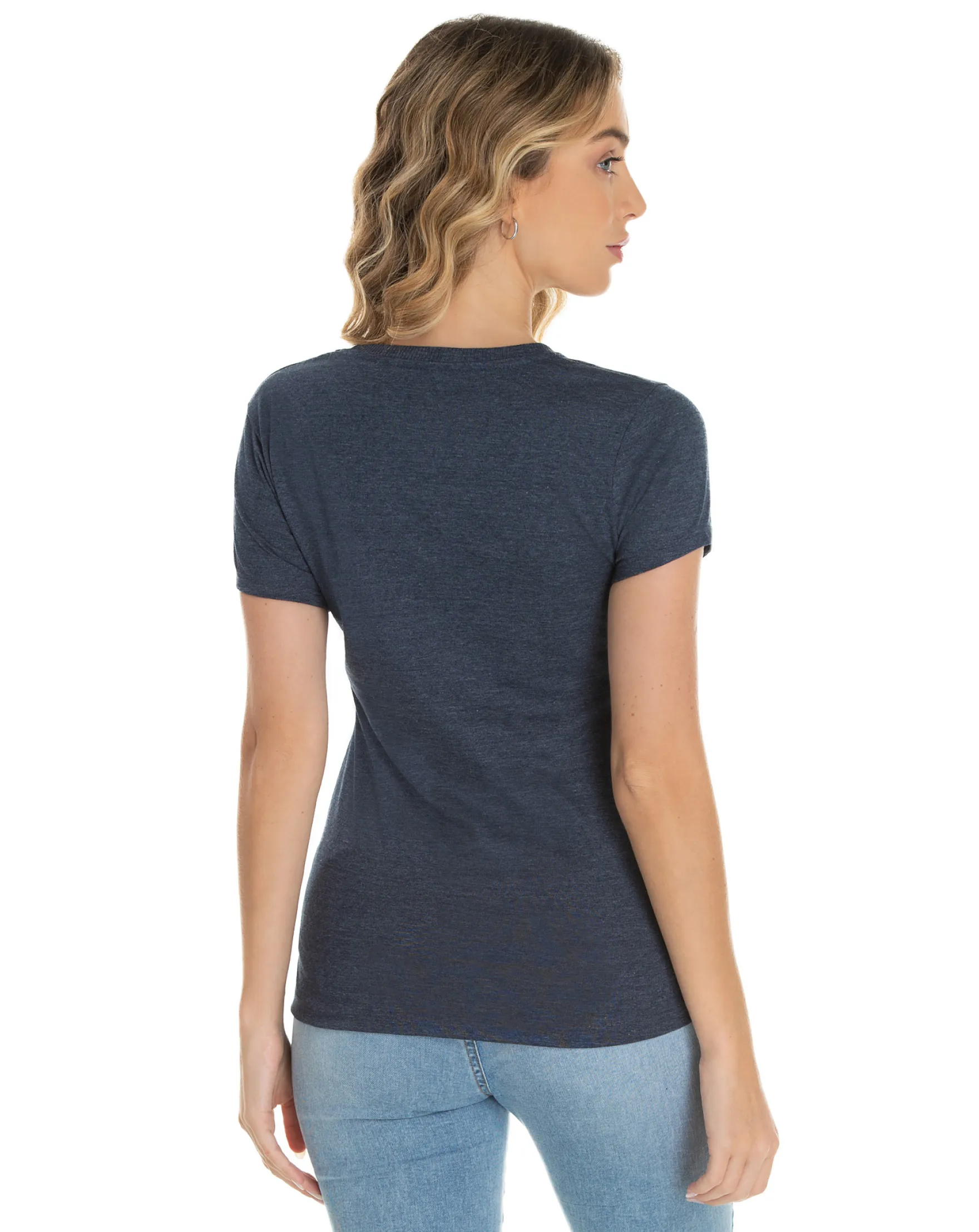 Camiseta Feminina Comfort Mescla Navy