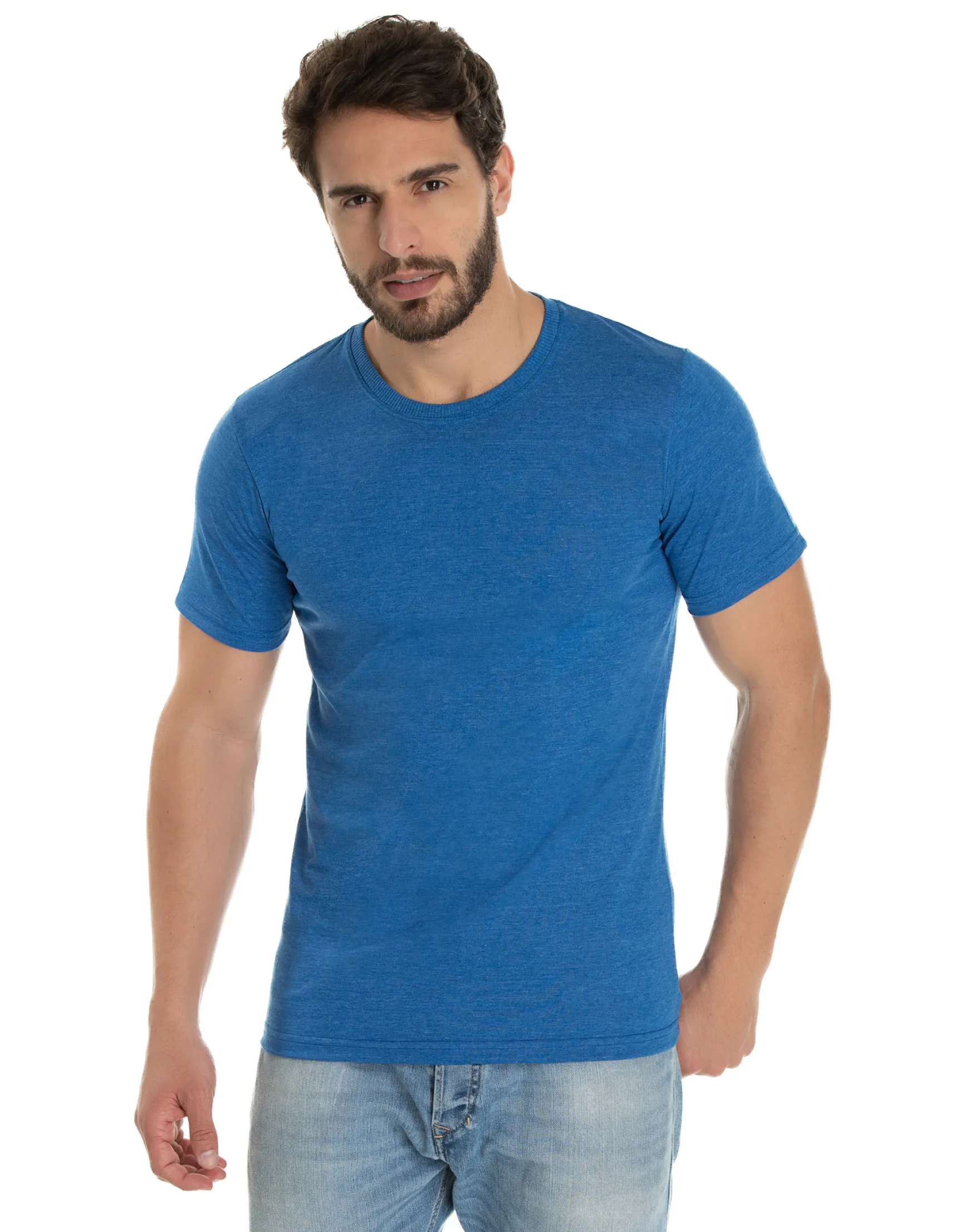 Camiseta Comfort Mescla Azul Royal