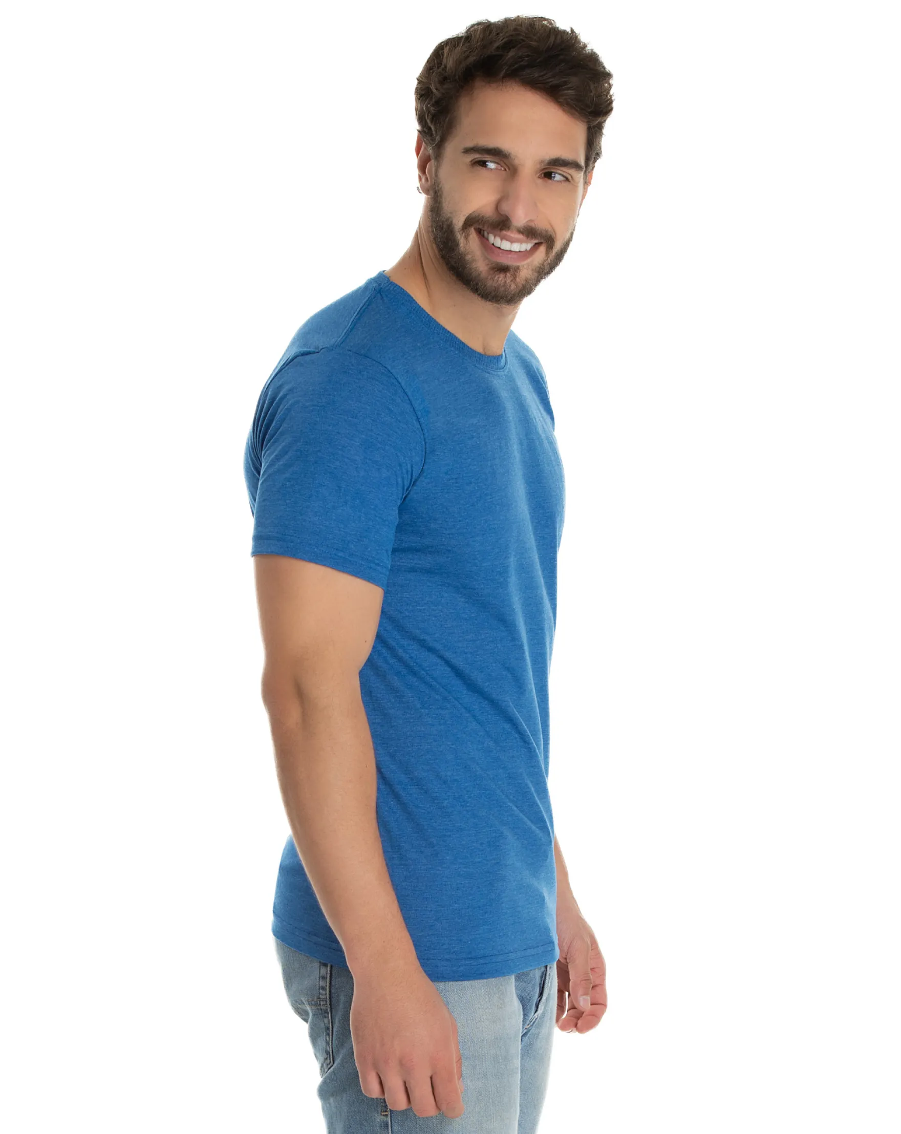 Camiseta Comfort Mescla Azul Royal