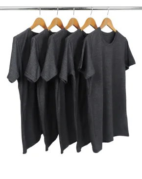 Kit 5 Camisetas Comfort Mescla Preta