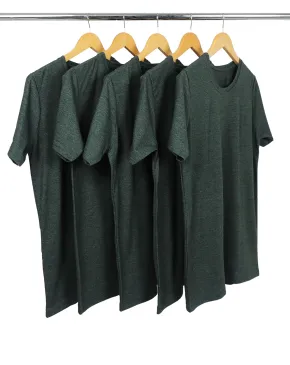 Kit 5 Camisetas Comfort Mescla Verde Oliva