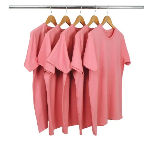 Kit 5 Camisetas Comfort Mescla Goiaba