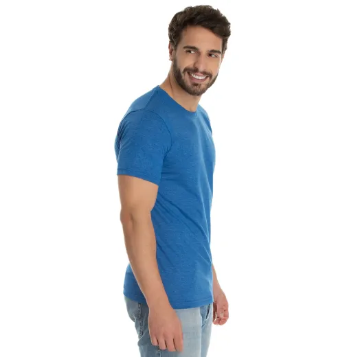 Camiseta Comfort Mescla Azul Royal