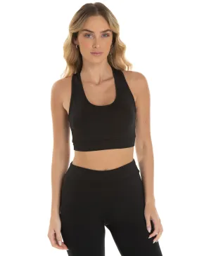 Kit 3 Tops Nadador Fitness Feminino Preto