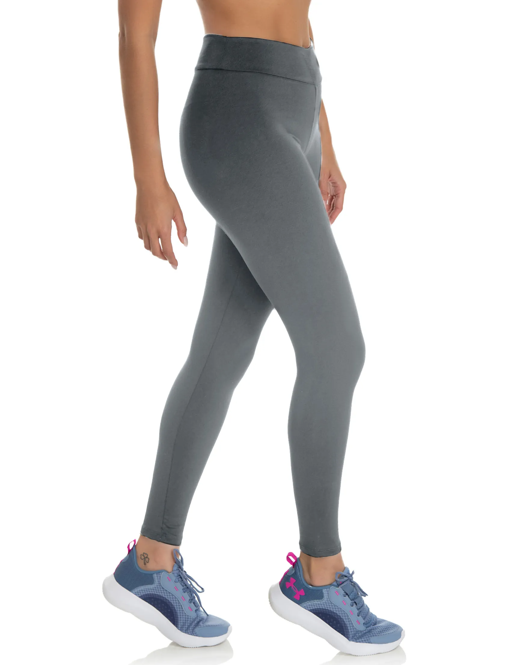 Calça Legging Fitness Feminina Cinza Chumbo