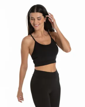 Kit 3 Tops de Alcinha Fitness Feminino Preto