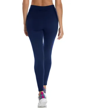 Kit 3 Calças Leggings Fitness Feminina Azul Marinho