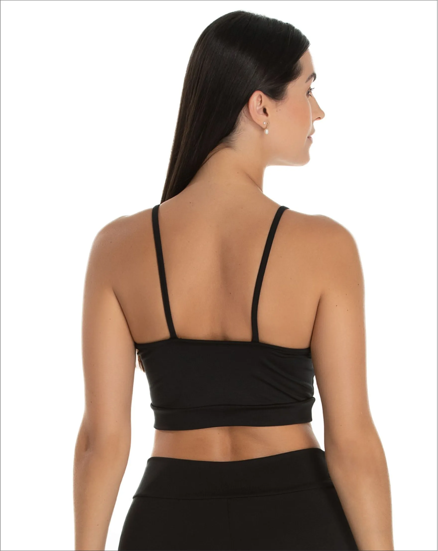 Top de Alcinha Fitness Feminino Preto