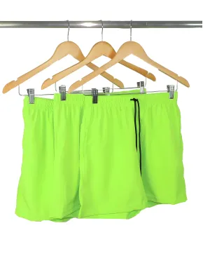 Kit 3 Shorts de Praia Masculino Verde Fluorescente 