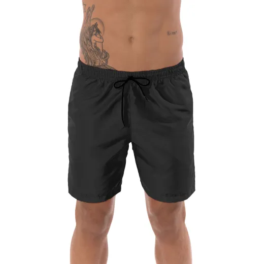 Short de Tactel com Elastano Masculino Preto
