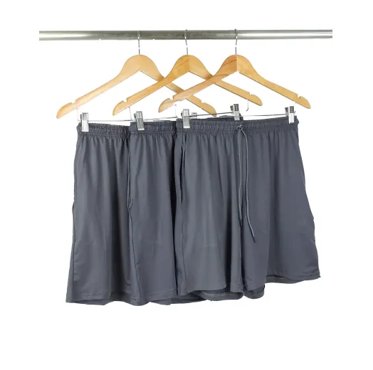 Kit 3 Bermudas Dry Fit Cinza Chumbo