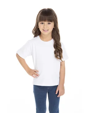 Kit 5 Camisetas Infantil de Algodão Penteado Branca