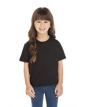 Camiseta Infantil de Algodão Penteado Preta