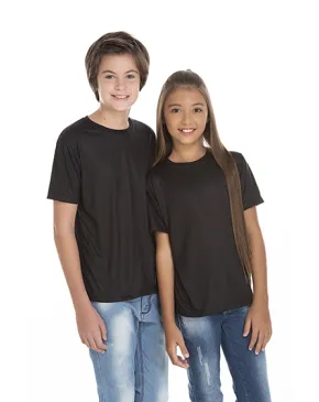 Camiseta Juvenil de Poliéster / Sublimática Preta