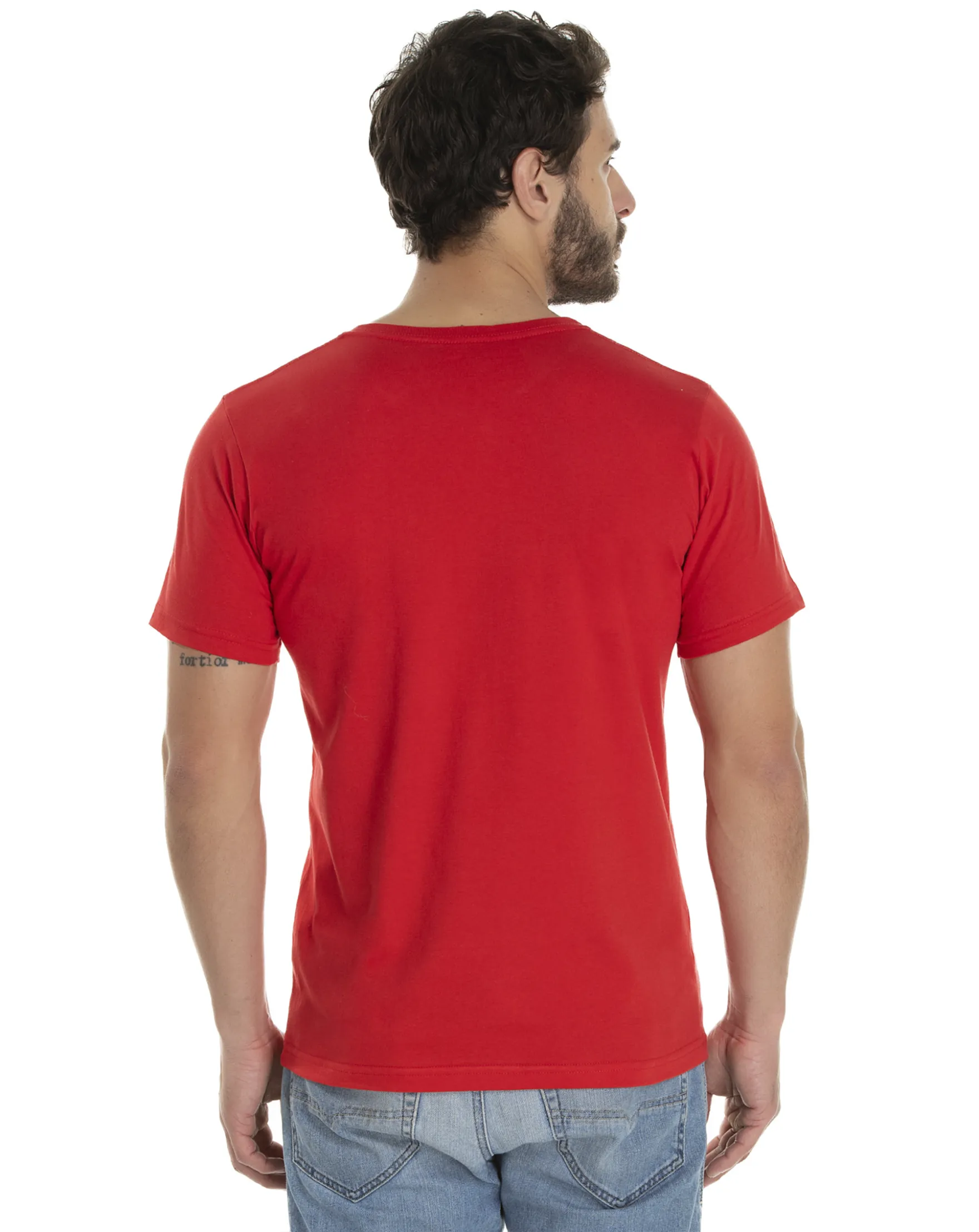 Camiseta de Algodão Premium Vermelha