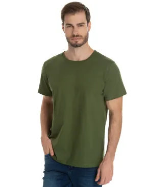 KIT 5 Camisetas de Algodão Premium Verde Militar