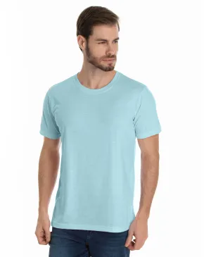 Camiseta de Algodão Premium Azul Claro