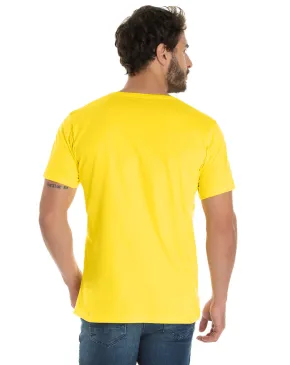 KIT 5 Camisetas de Algodão Premium Amarelo Canário