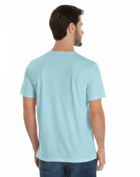 Camiseta de Algodão Premium Azul Claro