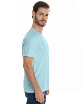 KIT 5 Camisetas de Algodão Premium Azul Claro