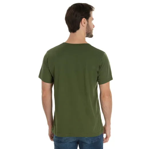 KIT 5 Camisetas de Algodão Premium Verde Militar