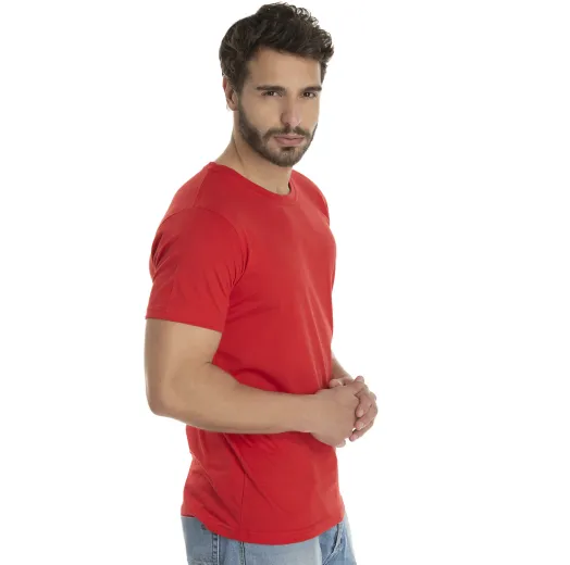 KIT 5 Camisetas de Algodão Premium Vermelhas