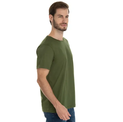 KIT 5 Camisetas de Algodão Premium Verde Militar