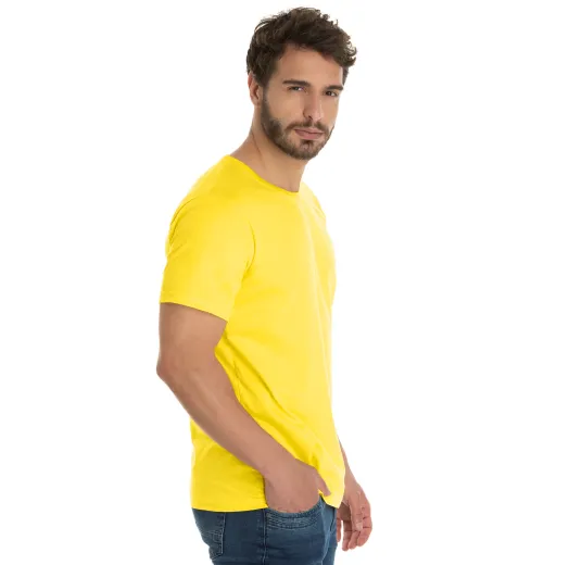 Camiseta de Algodão Premium Amarelo Canário