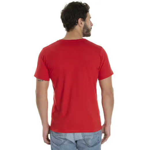 Camiseta de Algodão Premium Vermelha