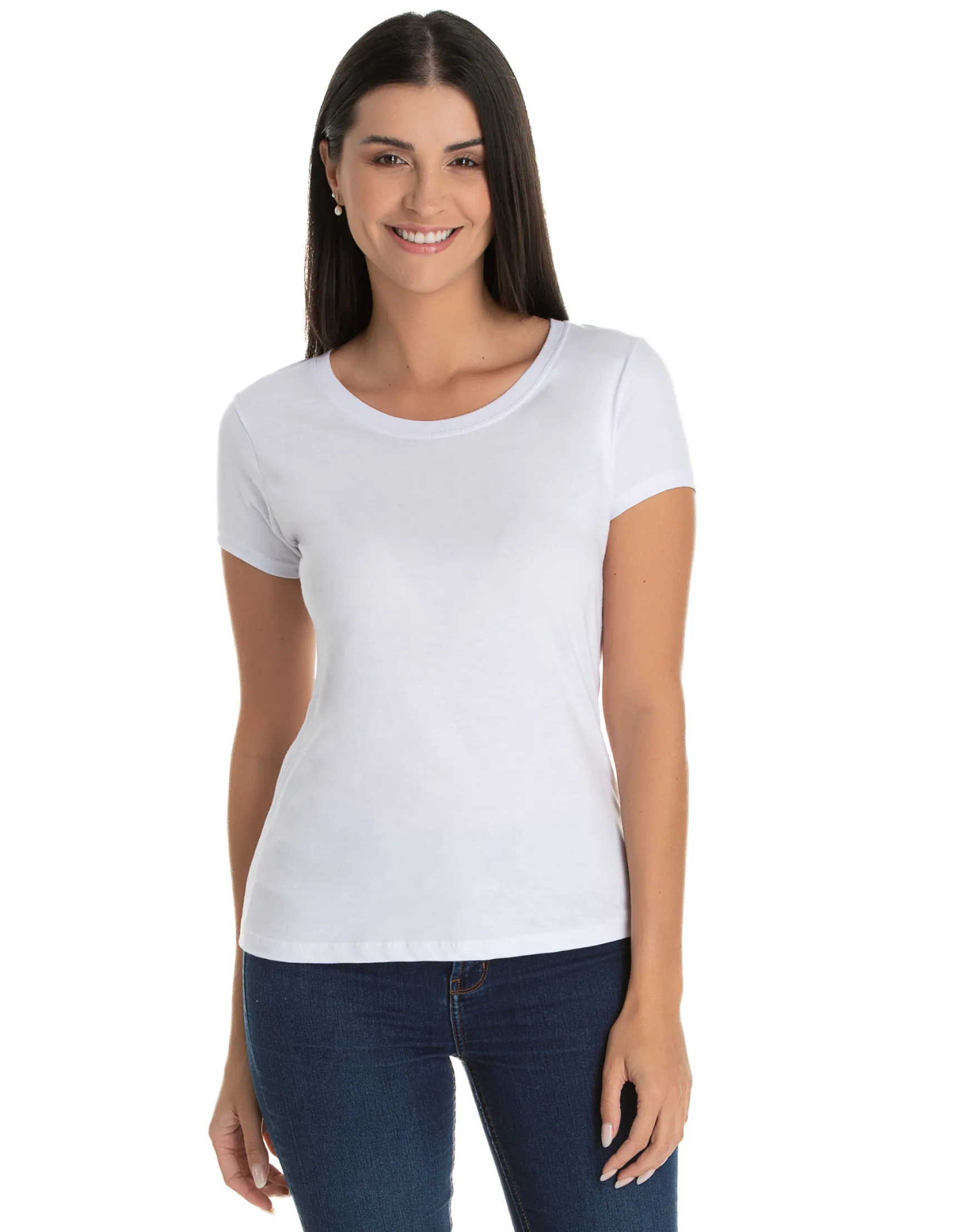 Baby Look de Algodão Premium Branca