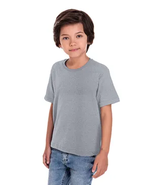 Kit 5 Camisetas Infantil de Algodão Penteado Cinza Mescla