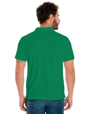 Camisa Polo Piquet Masculina Verde Bandeira