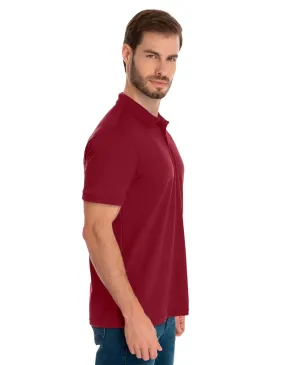 Camisa Polo Piquet Masculina Bordô