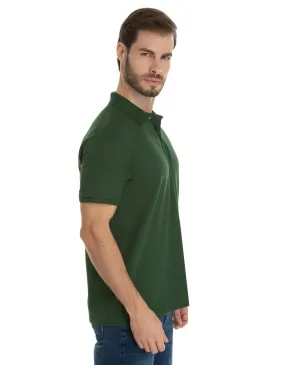 Camisa Polo Piquet Masculina Verde Musgo