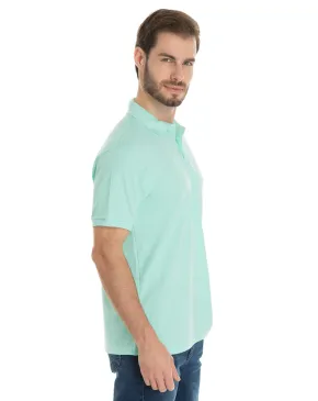 Camisa Polo Piquet Masculina Verde Claro