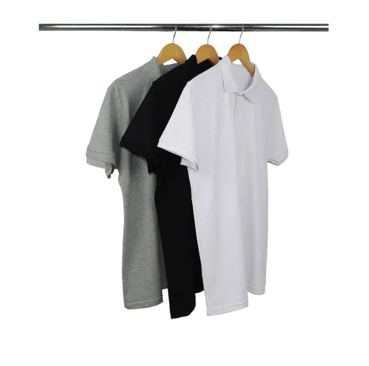 Kit 3 Camisas Polo Piquet Masculinas 3
