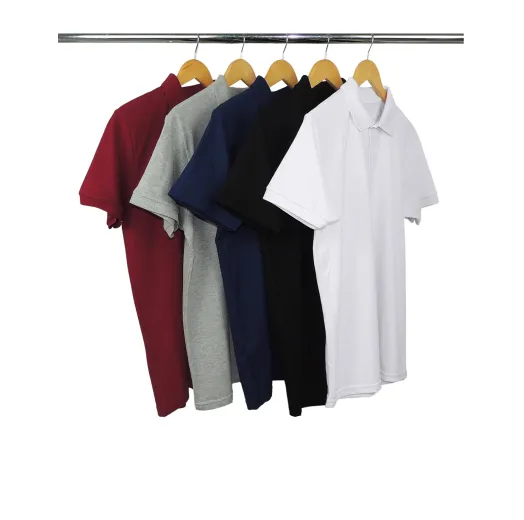 Kit 5 Camisas Polo Piquet Masculinas 12