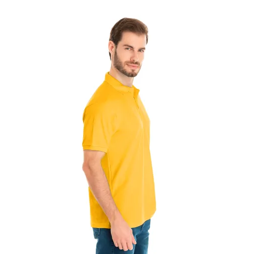 KIT 5 Camisas Polo Piquet Masculina Amarelo Ouro