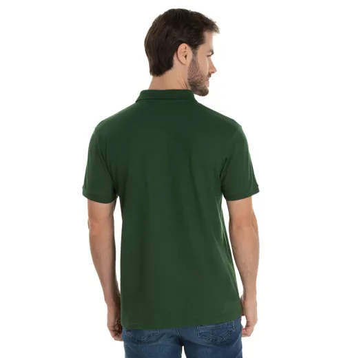 Camisa Polo Piquet Masculina Verde Musgo