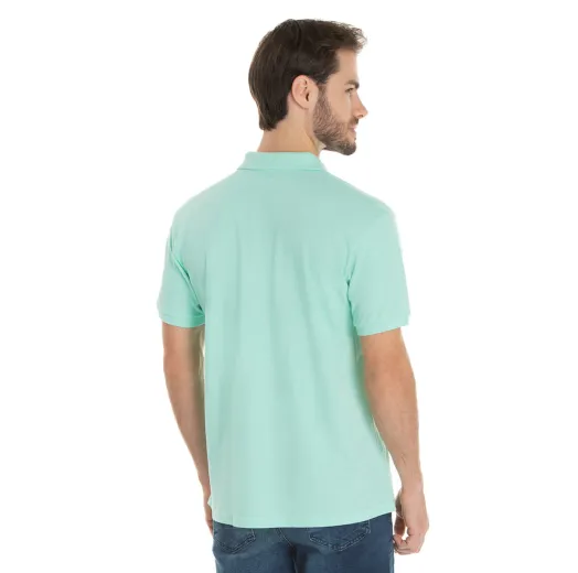 KIT 5 Camisas Polo Piquet Masculina Verde Claro