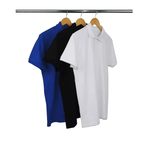 Kit 3 Camisas Polo Piquet Masculinas 7