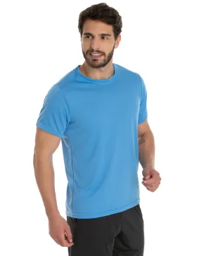 KIT 5 Camisetas Dry Fit Azul Claro Proteção UV 30+