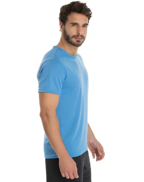KIT 5 Camisetas Dry Fit Azul Claro Proteção UV 30+