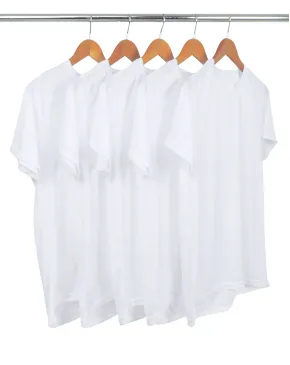 KIT 5 Camisetas Dry Fit Brancas Proteção UV 30+