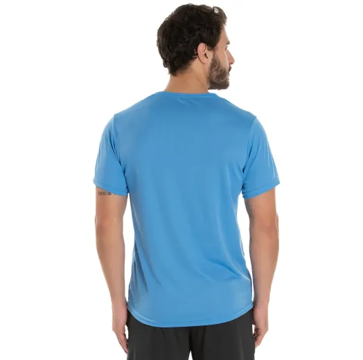 KIT 5 Camisetas Dry Fit Azul Claro Proteção UV 30+