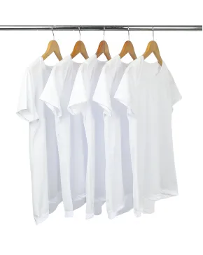 KIT 5 Camisetas Femininas Dry Fit Brancas Proteção UV 30+