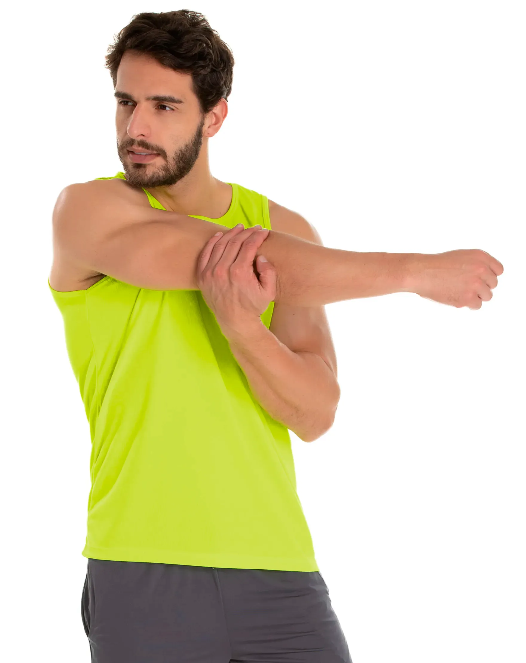 Regata Dry Fit Amarelo Fluorescente Proteção UV 30+