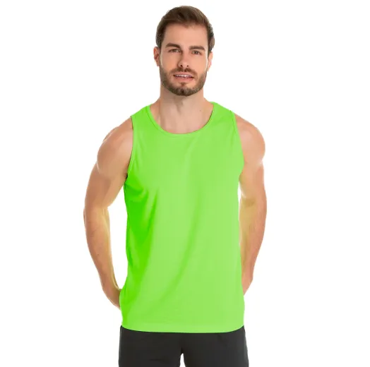 Regata Dry Fit Verde Fluorescente Proteção UV 30+