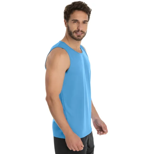 Regata Dry Fit Azul Claro Proteção UV 30+