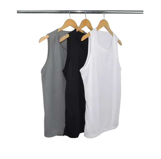 Kit 3 Regatas Masculinas Dry Fit Proteção UV 30+ 3